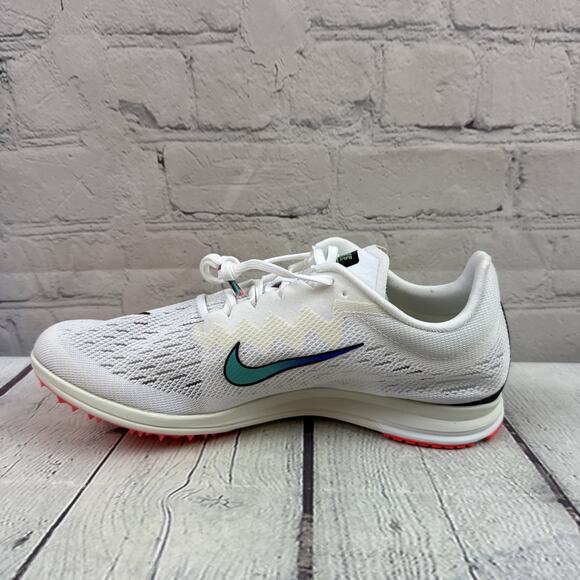 NIKE ZOOM STREAK LT 4 TRACK SPIKES SIZE 8.5 WHITE/FLASH CRIMSON/BLUE AQ3610-100 - Picture 8 of 12